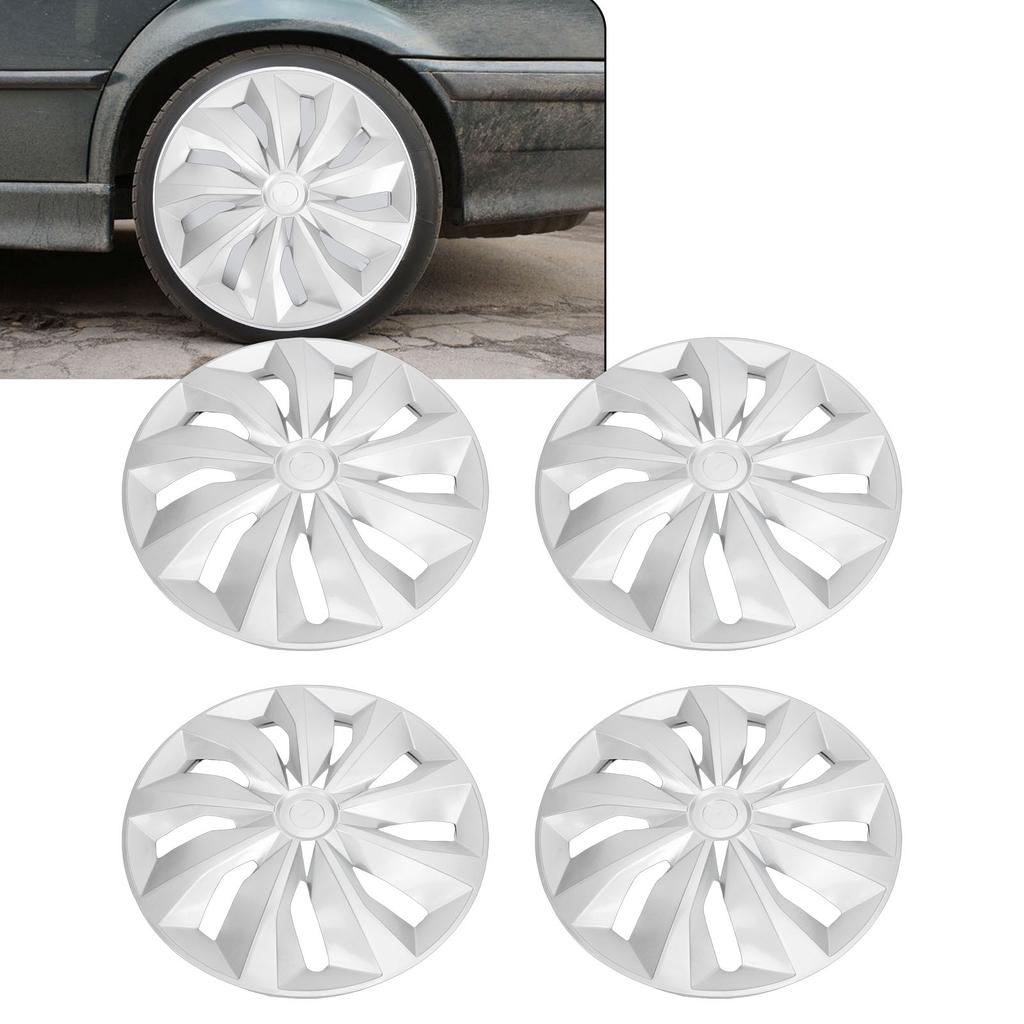 4PCS Wheel Rim Covers 15 Inch ABS Stylish R15 Hubcap Wheel Covers Replacement for Peugeot 208 Cars Truck SUV