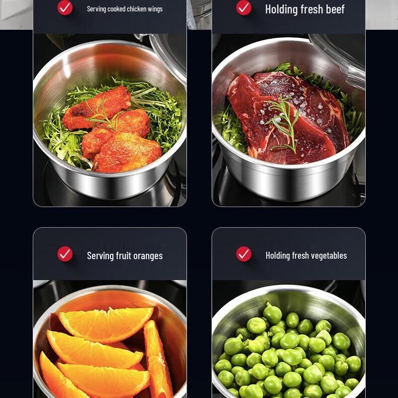RuHan 304 Stainless Steel Round Food Container