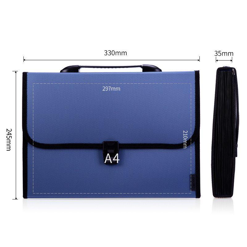 Deli Folder Business File Holder A4 Multi-Layer Hand-Carrying Document Storage Box Archive Folder Student Test Paper Information Bag