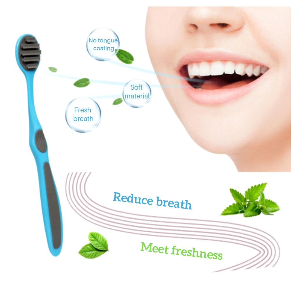 2Pcs Tongue Suction Cleaner Remove Bad Breath Oral Cleaning Freshener Brush for Men Women Kids