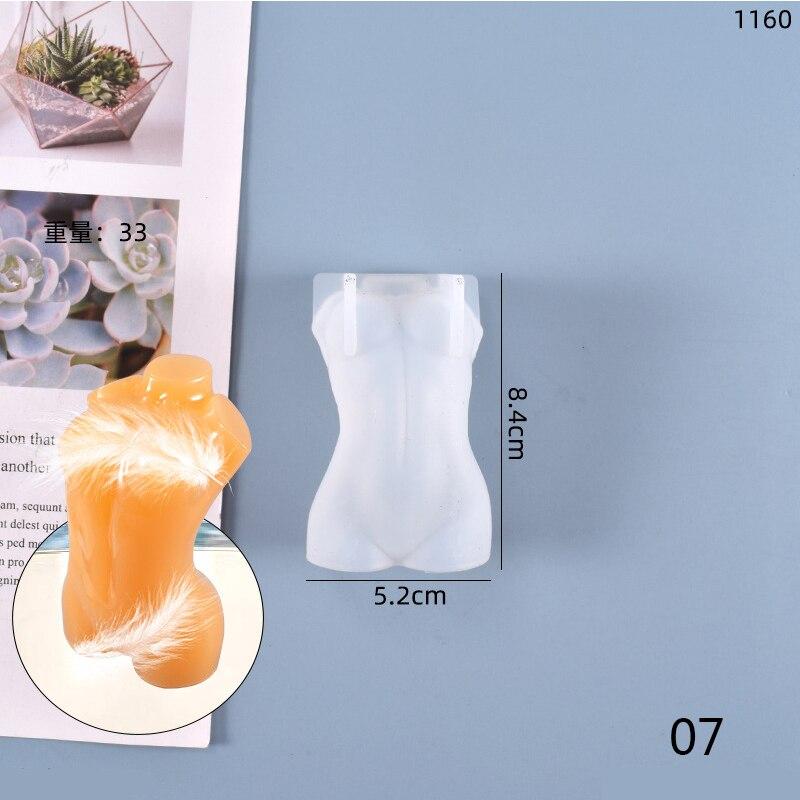 1 buc. Matriță de Ceară Siliconică 3D Corp Uman DIY Instrument pentru Fabricarea Manuală a Lumânărilor Matriță Epoxy Cristal Artă Simulare Decorare Corp Uman