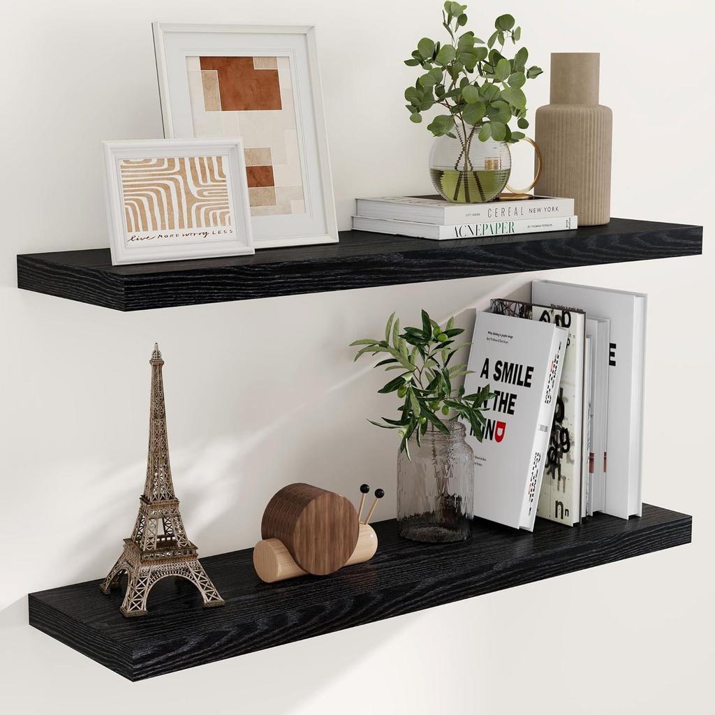 Wall Mounted Floating Shelf for Living Room, Bedroom, Bathroom, or Kitchen Storage