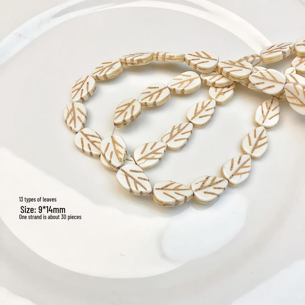 White Turquoise Beads for DIY Necklace Jewelry Accessories - Loose Spacer Beads