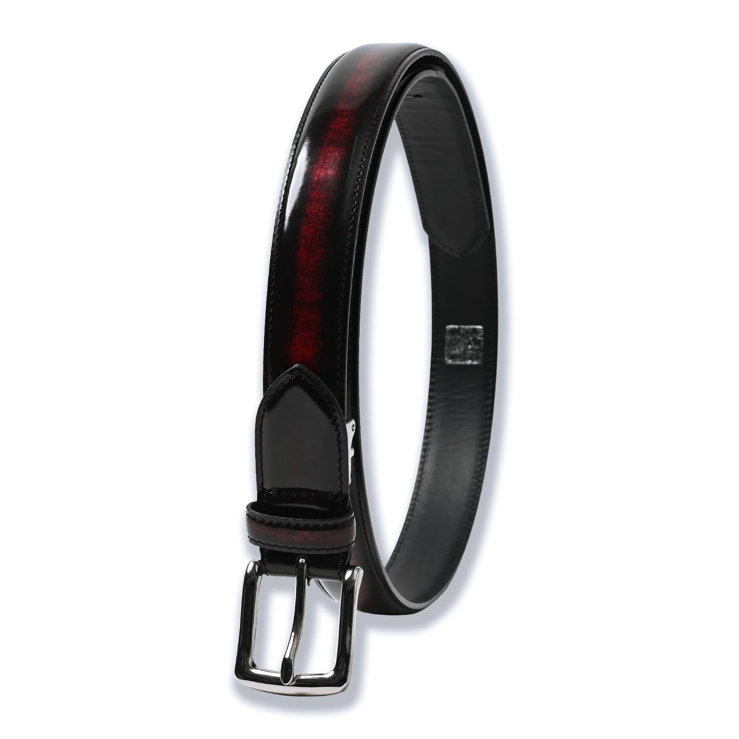 

[NARU] Кожаный ремень Advan Glass для мужчин, Натуральная кожа, Business Casual, Сделано в Японии, Ширина 28 мм (Шириной 2,8 см), Более длинный размер, Регулируемый, Нагасава