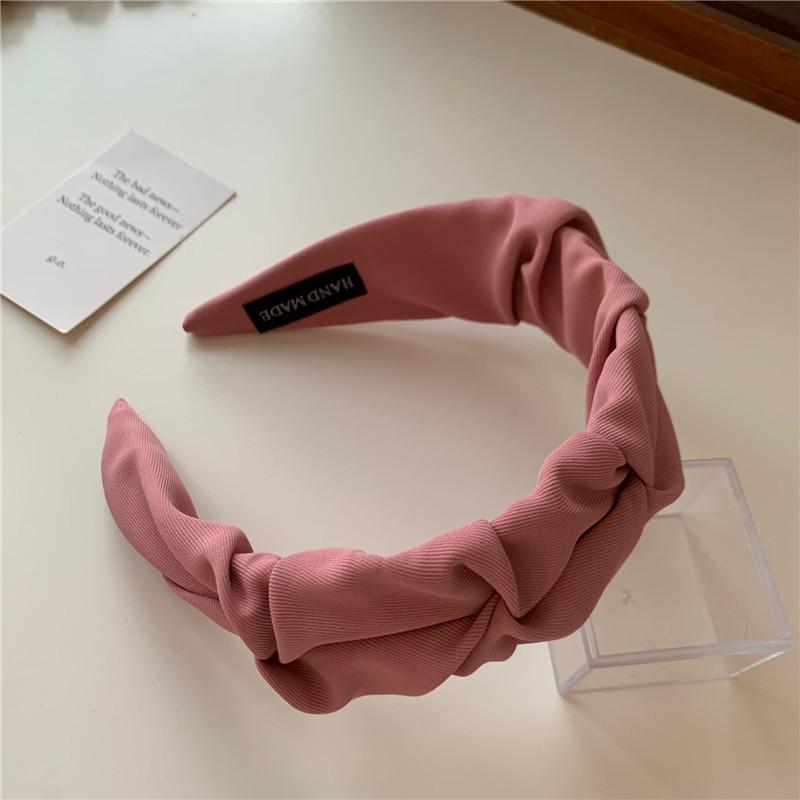 Korean Hair Accessories Solid Color Cotton Crumpled Women's Head Hoop Wide Bezel Makeup Hairbands for Ladies Headwear  New