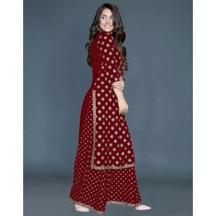 Krásný designový Rayon Kurti Salwar Kameez Set Indian Bollywood Kurta Sharara VF-106a