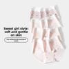 Female Summer Sweet Print Middle Waist 10A Antibacterial Extension Crotch No Trace Stretch Hip Briefs