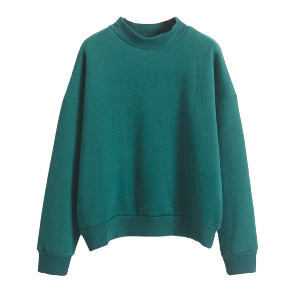 TOP-FASHION-WOMEN Autumn Winter Casual Crew Neck Long Sleeve Sweatshirt Pullover