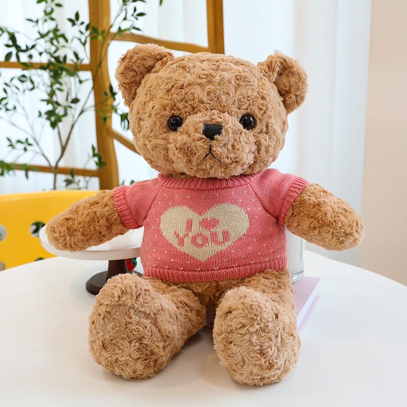 Sweater Teddy Bear Doll Plush Toy Large Hug Bear Soothing Bear Brown Bear Valentine's Day Gift