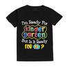 Kids First Day of Kindergarten Funny Back To School TShirt for Girl Boy Kindergarten PREK First Day of School Top Clothes