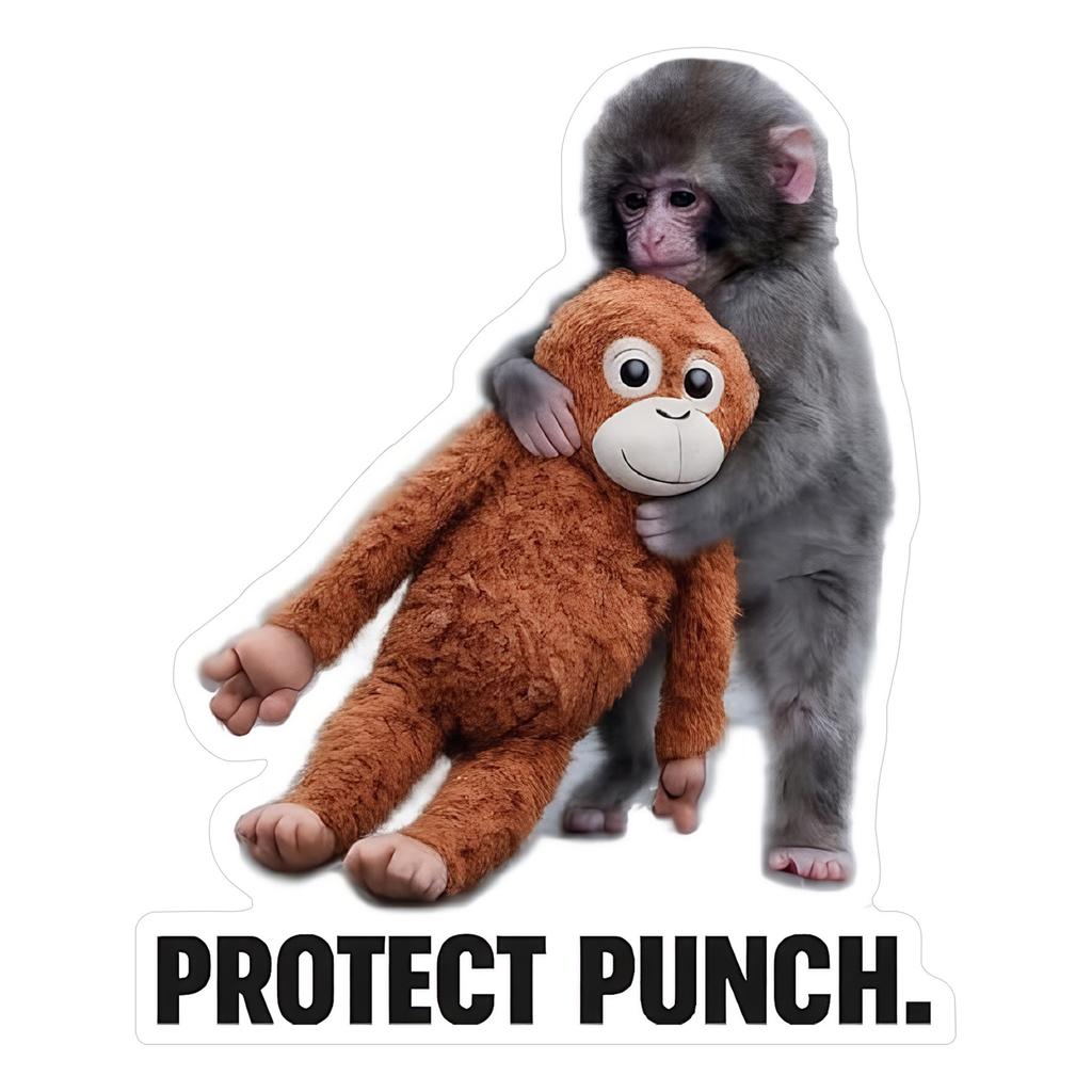 10/20Pcs Protect Punch The Monkey Sticker Easy To Paste and Remove Waterproof Vinyl Decal Stickers for Laptop Room Decor Gifts