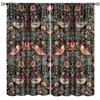 Tenda Retro Finestre William Morris con Motivo Botanico, Tenda Oscurante William Morris Arte Floreale 2 Pannelli