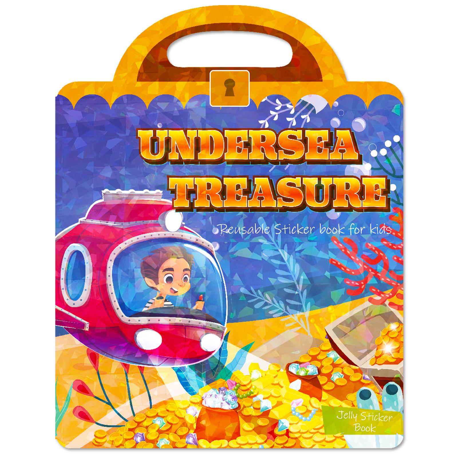 Kids Early Education Ocean Treasure Sticker Book for Concentration Training