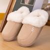 Hairy Slippers for Women, Winter New Style, Warm and Comfortable Home Slippers with Thick Cotton and Velvet Added