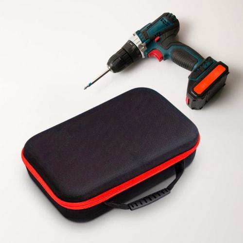 Generic Shockproof Tool Box, Electric Drill Carrying Case, Shape-Retaining Tool Storage Box with Smooth Zipper, Waterproof and Dustproof Protector, La