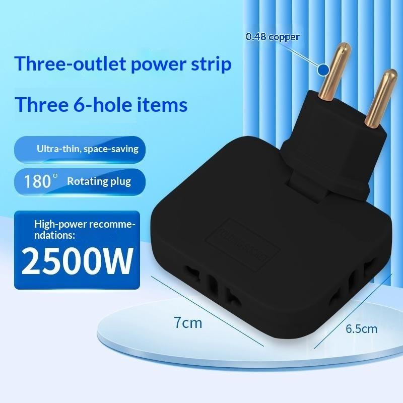 Univerzální cestovní adaptér s jedním otočným a třemi zásuvkami, s porty USB-C a USB, vhodný pro 200 zemí pro mezinárodní cestování a služební cesty
