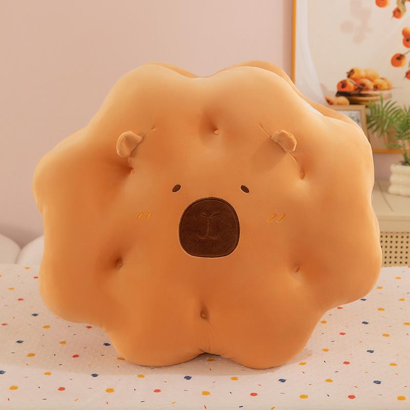 Cute Kapibala Sandwich Cookies Plush Pillow Cushion Sleeping Pillow Slow Rebound Doll Birthday Trend