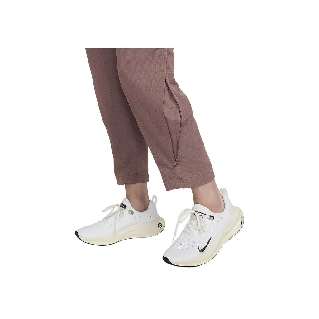 Nike Running Division Solid Mid-Rise Drawstring Knit Sports Pants Women Bottoms Smoke-Gray Purple Red FN2528-208