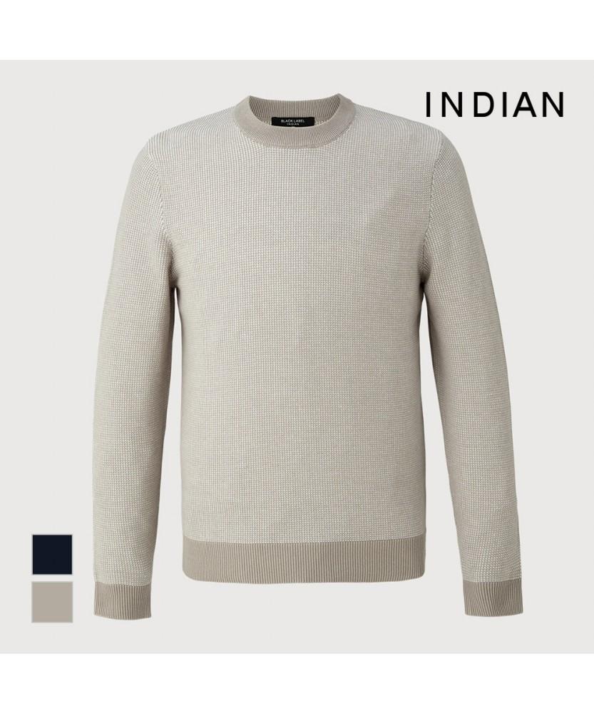 INDIAN Men'S Solid Round Neck Knit_Mivbr3S1161