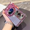 KEYSION Luxury Glitter Jewelled Magnetic Phone Case for Huawei P60 Pro Makeup Mirror Stand Shockproof Cover for Huawei P60
