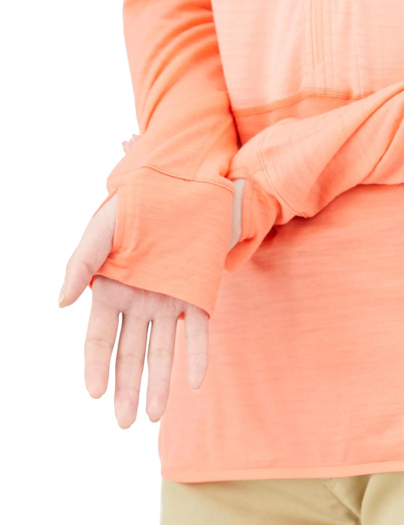 Icebreaker W 200 Real Fleece Descender LS Half Zip Glow S