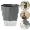 Transparent Double Layer Plastic Flower Pot Self Watering Flowerpot Cotton Rope Watering Plant Pot For Balcony Tabletop