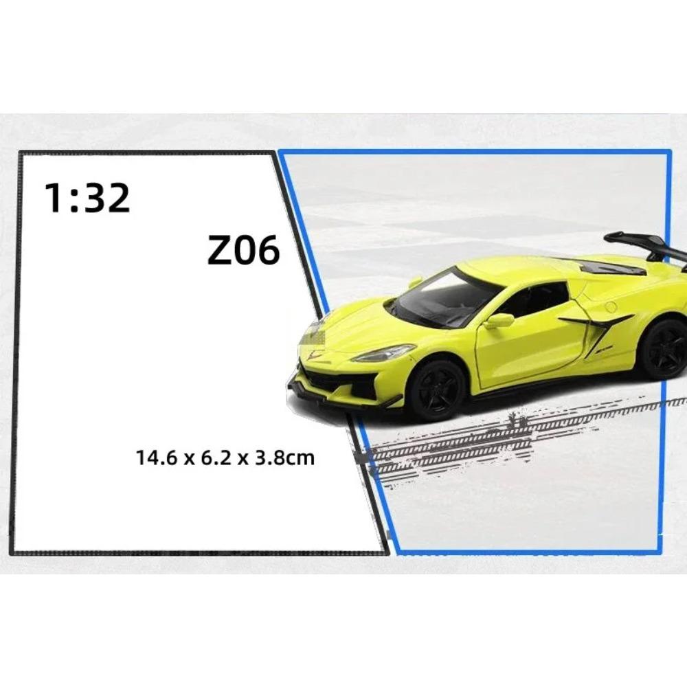 1/32 Chevrolet Corvette Z06 Supercar Alloy Model Car Toy Diecasts Casting Sound and Light Car Toys for Children Vehicle
