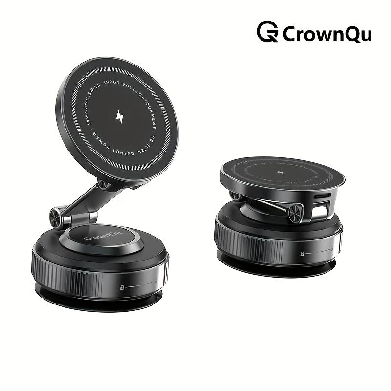 15W Fast Wireless Charging Car Phone Mount, Strong Magnetic Foldable Phone Holder  360° Rotation Universal Car Navigation Mount