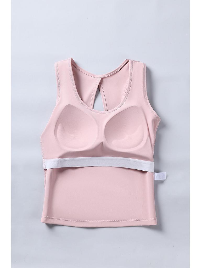 Hollow Back Yoga Top with Built-in Bra BX307