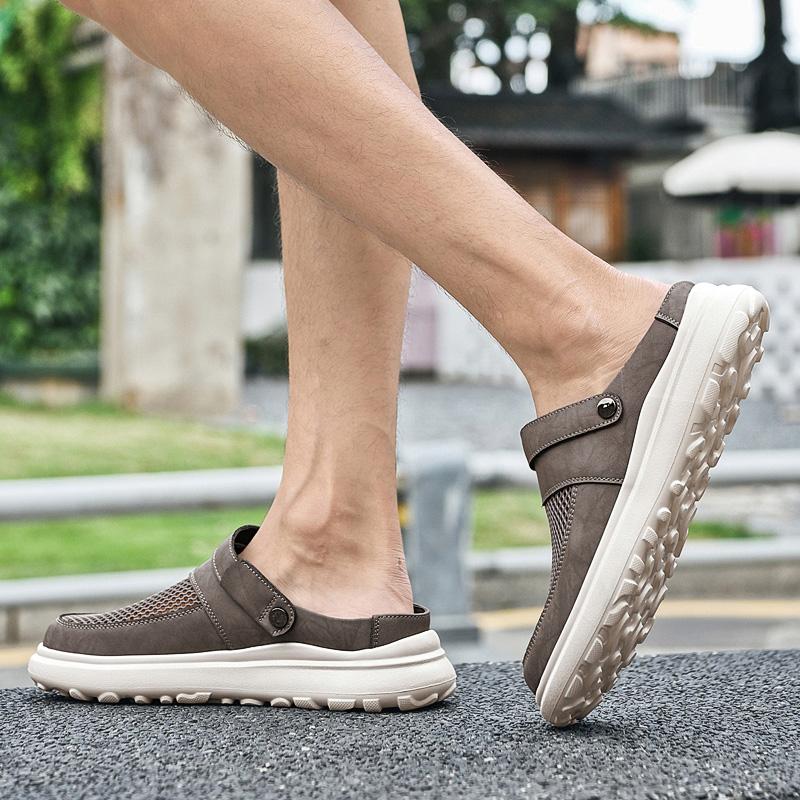 Fashion Lightweight Beach Walking Shoes Men's Mesh Water Shoes Quick-Dry Sports Sandals Men Outdoor Hiking Non-Slip Comfortable Flats