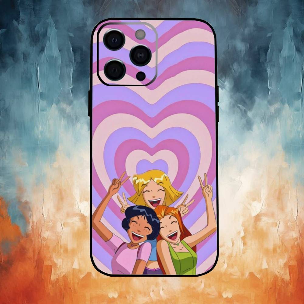 Чехол для телефона Totally Spies Для iPhone17,16,15,14,13,12,11 Plus,Pro Max Мягкий черный чехол iPhone17promax