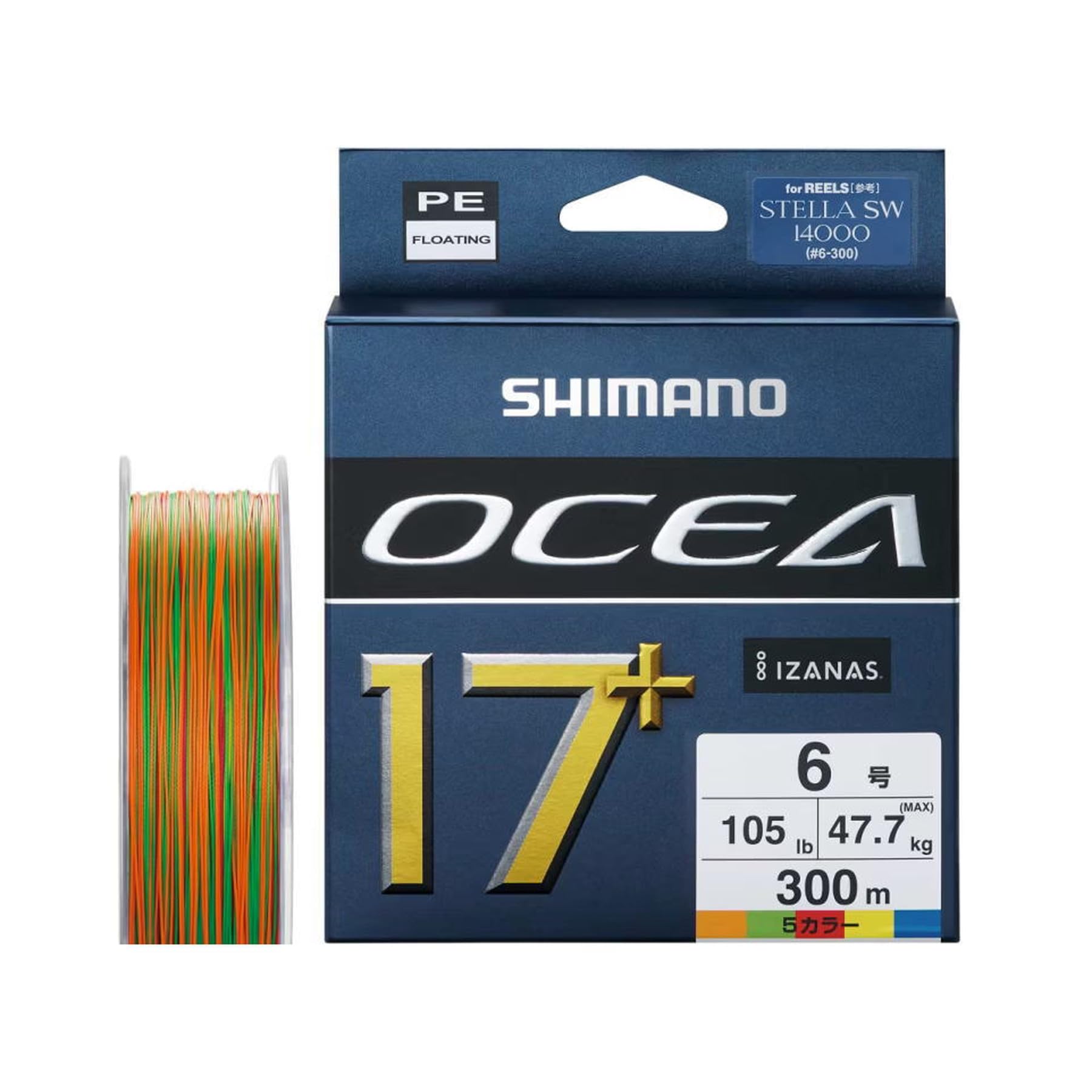 

SHIMANO PE Line Osea PE 300 м 6 5 цветов 17+ LD-A71Y Нет. (105 фунтов)