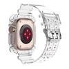 For Apple Watch Ultra 49mm Two Row Holes TPU Smart Watch Band Replacement Wrist Strap Integrated with Watch Case