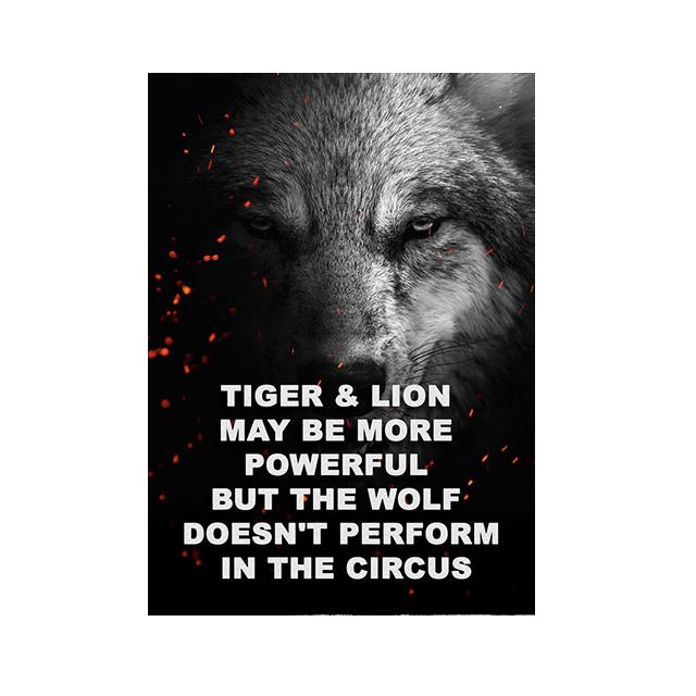 Lion and Tiger Motivational Text Posters Wall Art Canvas Prints Modern Animals Paintings Living Room Home Office Decor Pictures