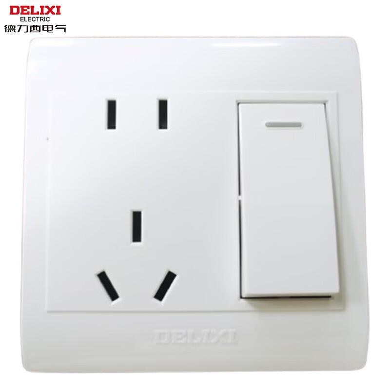 Delixi Electric 86-Type Surface-Mounted Switch & 5-Hole Socket