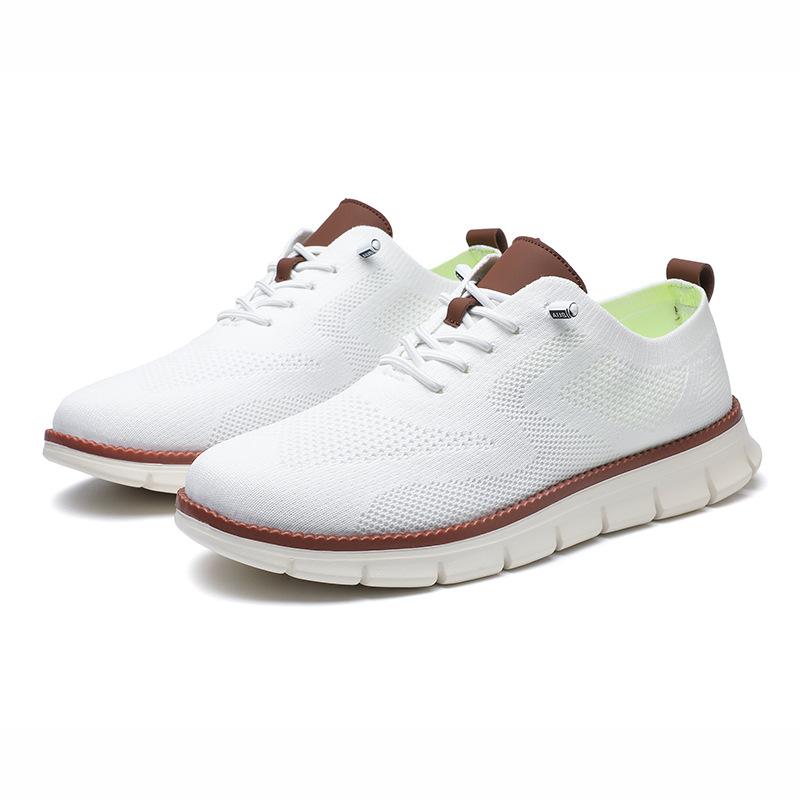 Men's Shoes Breathable Sneakers Flying Woven Noodles Men's Large Size 48 Running Trendy Shoes