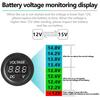 CESFONJER Car Voltmeter Red LED Digital Display Car Voltage Monitor with Connection Cable DC -24V Suitable for Motorcycle, Car, Truck