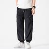 Simple Overalls Summer New Casual Loose Men's Nine-point Pants Retro Trendy Brand Men's High-end Men's Clothing