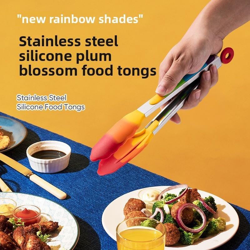 Silicone Food Tongs With Nonslip Grip For Grilling And Baking
