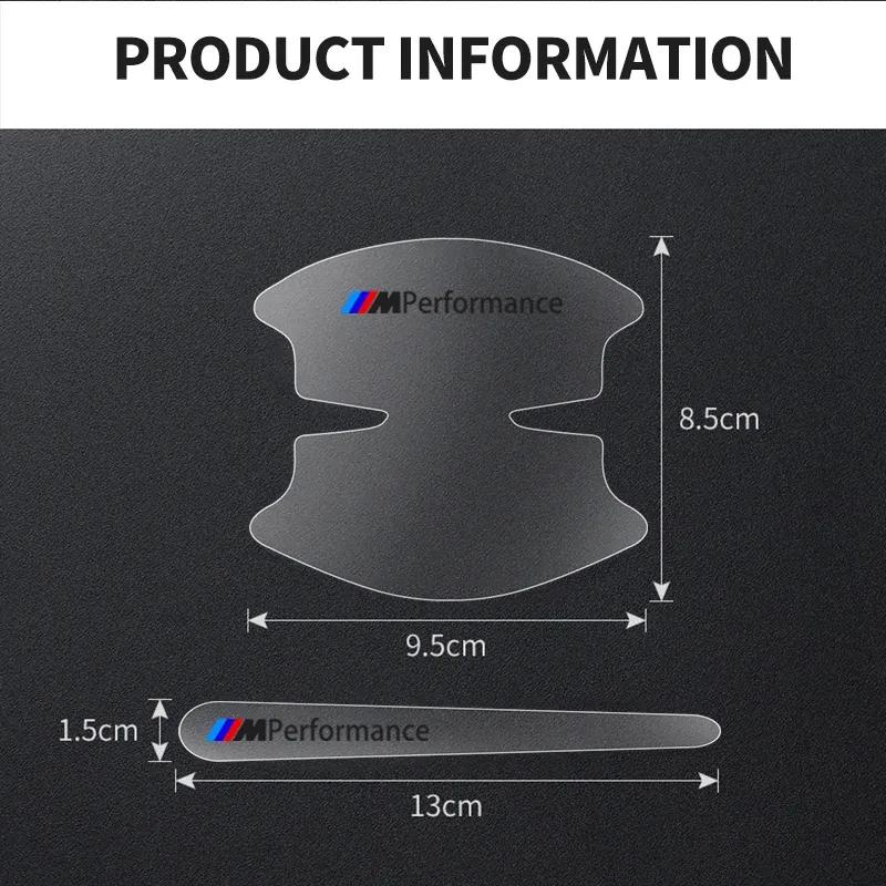 8Pcs Car Door Handle Bowl Transparent Rubber Protector For BMW M E46 E90 E60 F30 F10 E39 E36 F20 G30 G20 E87 E92 E91 E30 X3 X5
