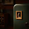 Decorative Magnets for Metal Surfaces Small Fridge Picture Frame, Funny Ghost Pattern Magnetic Vintage Photos Mini Gold Frame Refrigerator Kitchen