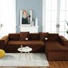 Thicken Plush Sofa Covers Elastic Corner 1/2/3/4/5 Seats Solid Color Couch Cover L-Type Sofa Cover All-Inclusive Protector Cover