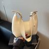 Korean Style Handheld Shoulder Bag For Women Pu Soft Leather Casual Accessory