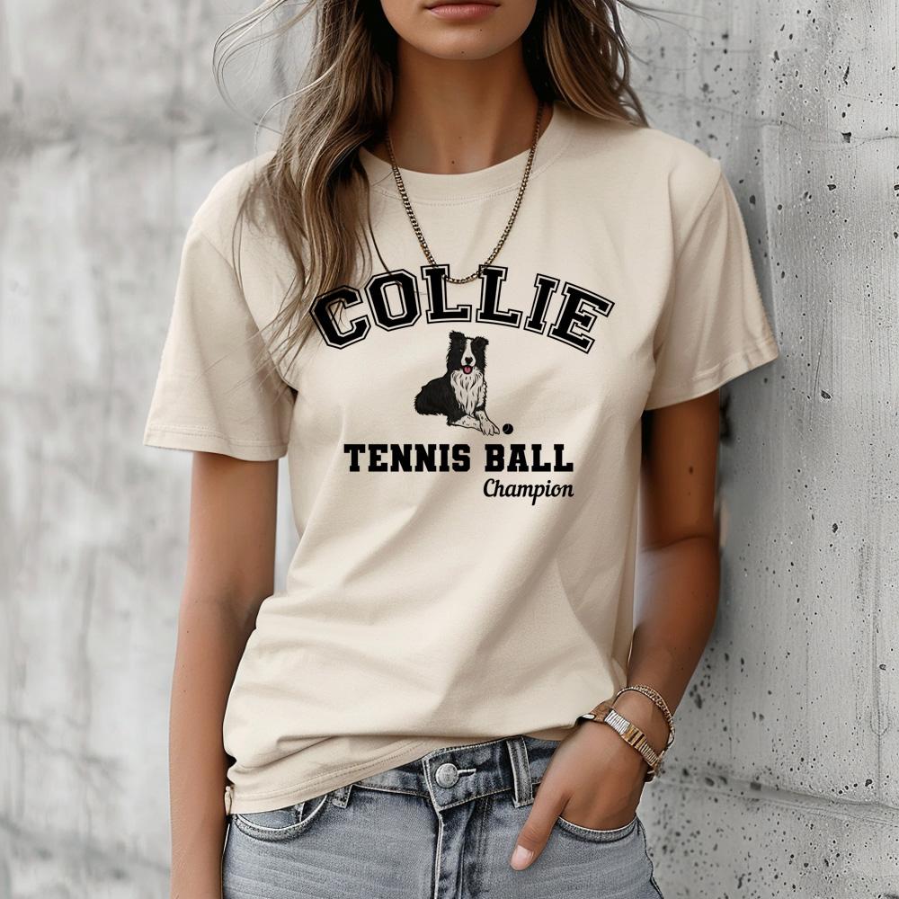 Border Collie T Shirt Women Streetwear Graphic T Shirt Female Comic Manga Clothes