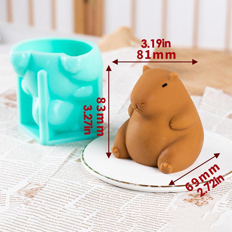 Cute Capybara Silicone Mold Cartoon Animal Milk Jelly Pudding Silicone Mould Home Kitchen Baking Accessories Party Restaurant