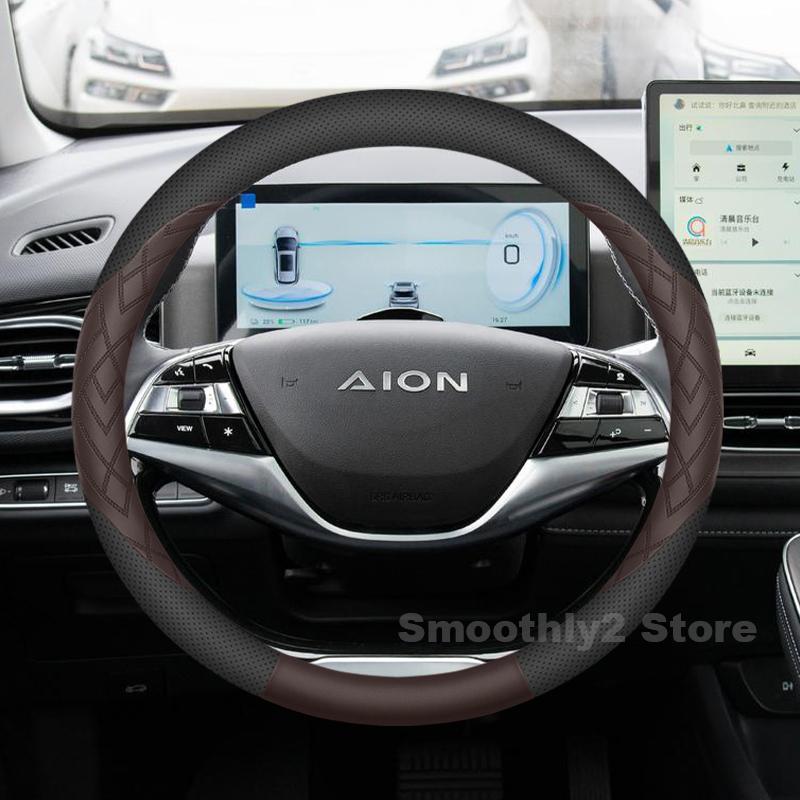 Leather Car Steering Wheel Cover For GAC AION V 2025 2021-2024 Wear-resistant Covers For Covers Auto Interior AION V Accessories
