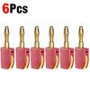 Portable 32A 4mm Banana Plug Solderless Quick Connect High Current Gold-Plated Banana Connectors Audio Copper Speakers Amplifier