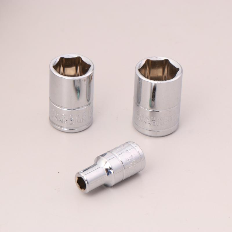 1/4Inch 4-14Mm Six Angle Sleeve Convert Hex Deep Socket Wrench Head Sleeve For Ratchet Wrench Auto Repair Hand Tool