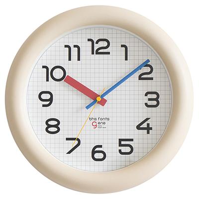 El Commune Bauhaus Gene Wall Clock, Bayer, Ivory, WCL-021