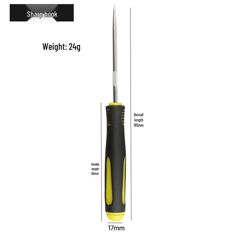 4-Piece Auto Repair Tool Set: Tire Patching, Oil Seal Hook, Screwdriver.